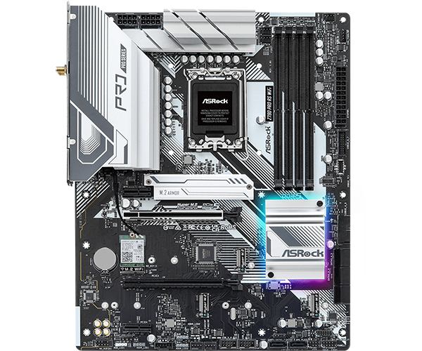 ASRock Z790 PRO RS WIFI Motherboard, Intel Socket 1700, Supports 12th/13th  Gen, 1 PCIe 5.0 x16, 1 PCIe 4.0 x16, 2 PCIe 3.0 x1,4 Hyper M.2 [PCIe